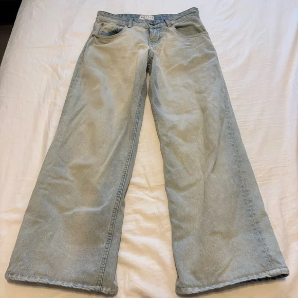 Motel Rocks Low Rise Parallel Jeans in Arctic Blue - Picture 6 of 11